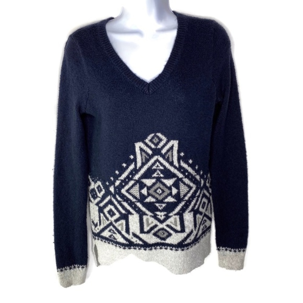 Hollister Navy & Gray Soft Long Sleeve Sweater